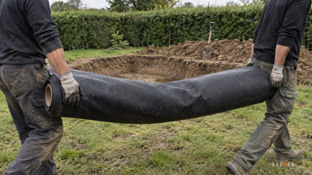 Bâche EPDM : quelle largeur de rouleau, combien ça pèse